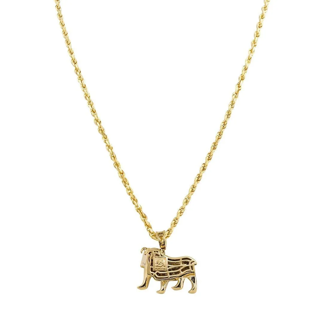10k Yellow Gold Diamond Dog Pendant 0.40 Ctw
