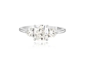 1.35cts Old Mine Brilliant Trinity Ring