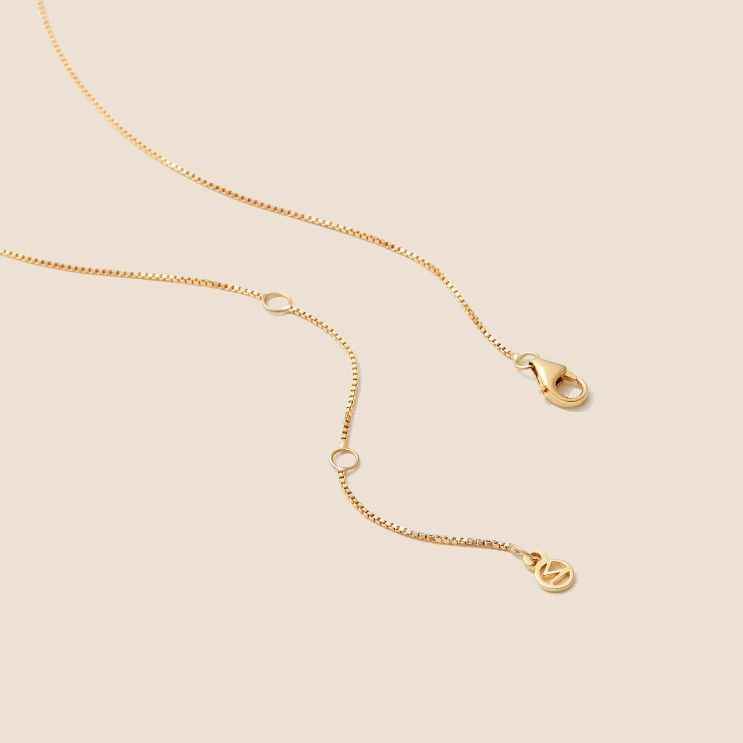 14K Gold Baby Box Chain Necklace (20 inches)