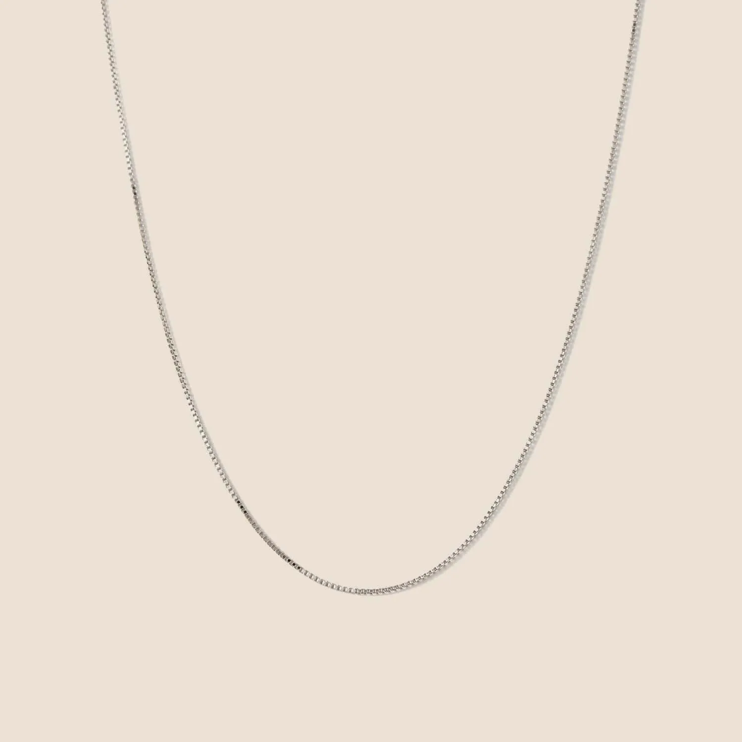 14K Gold Baby Box Chain Necklace (20 inches)