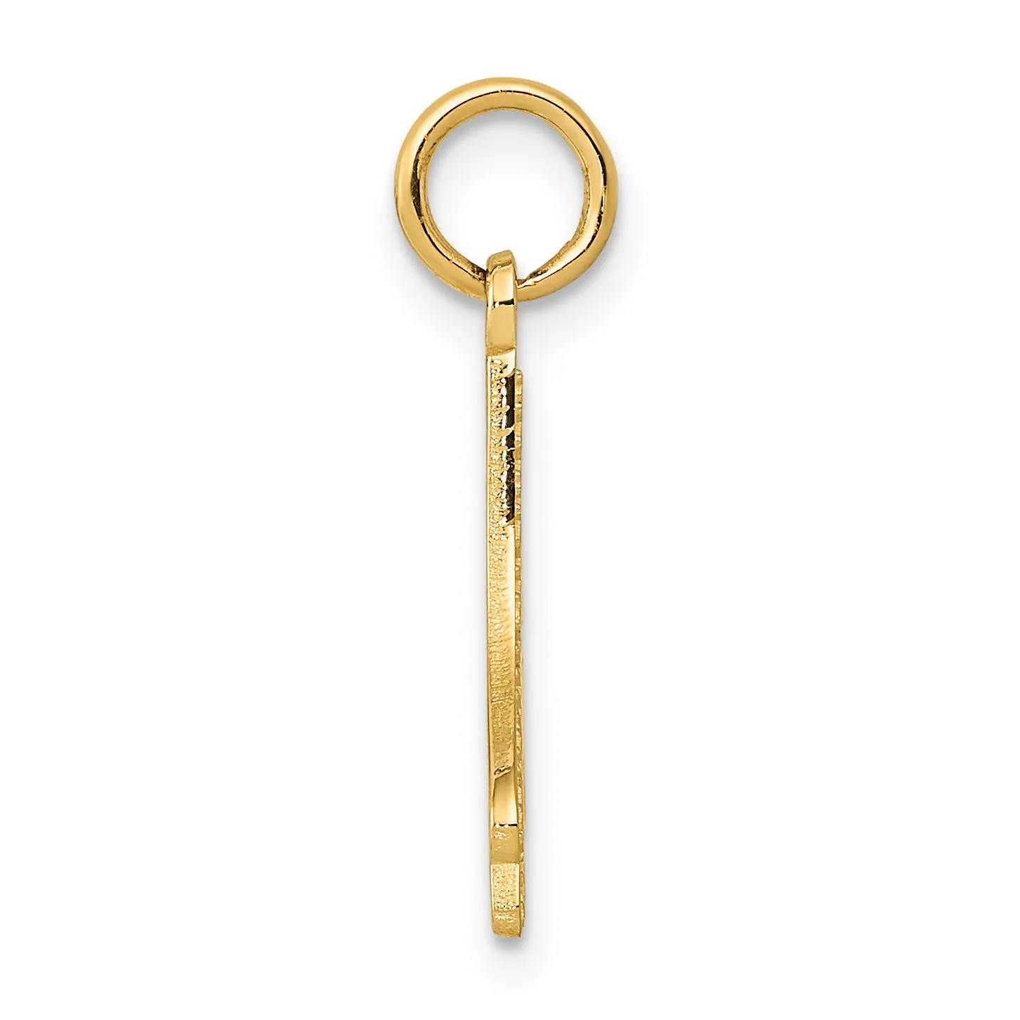 14K Gold Figure Skate Pendant with Polished Textured Finish Sophia Jewelers