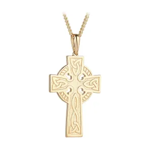 14k Gold Large Celtic Trinity Cross