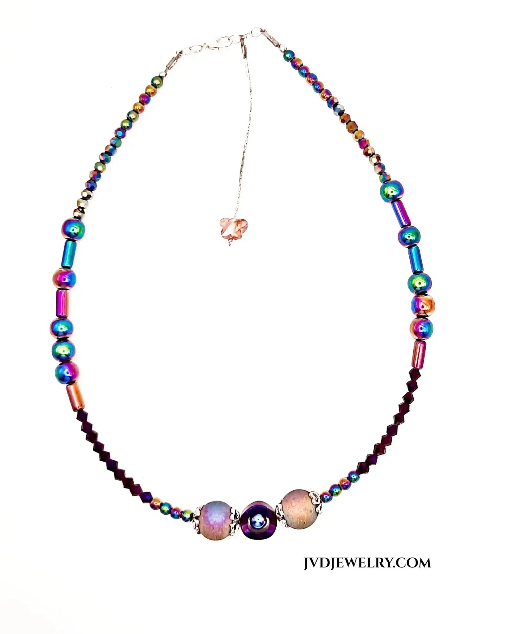 17 inches hematite rainbow colors Necklace