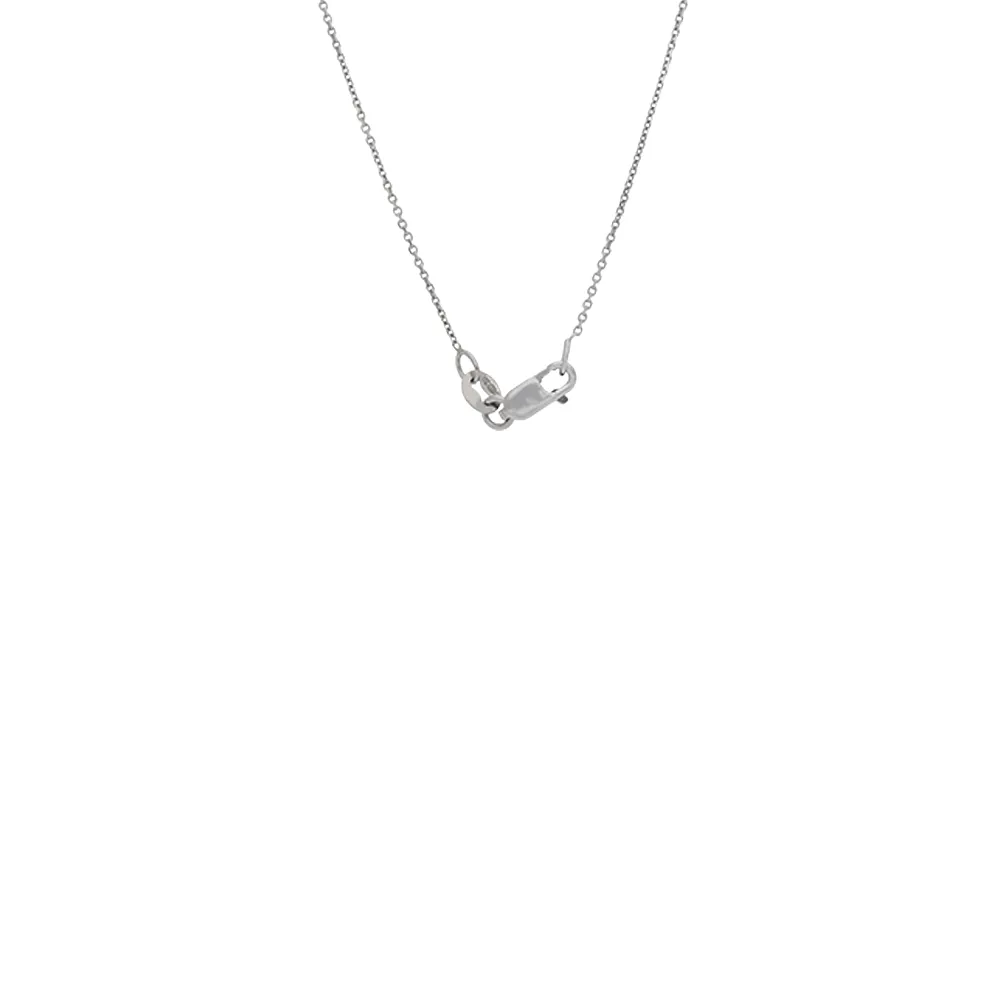 18ct White Gold Graduating Diamond Circle Pendant