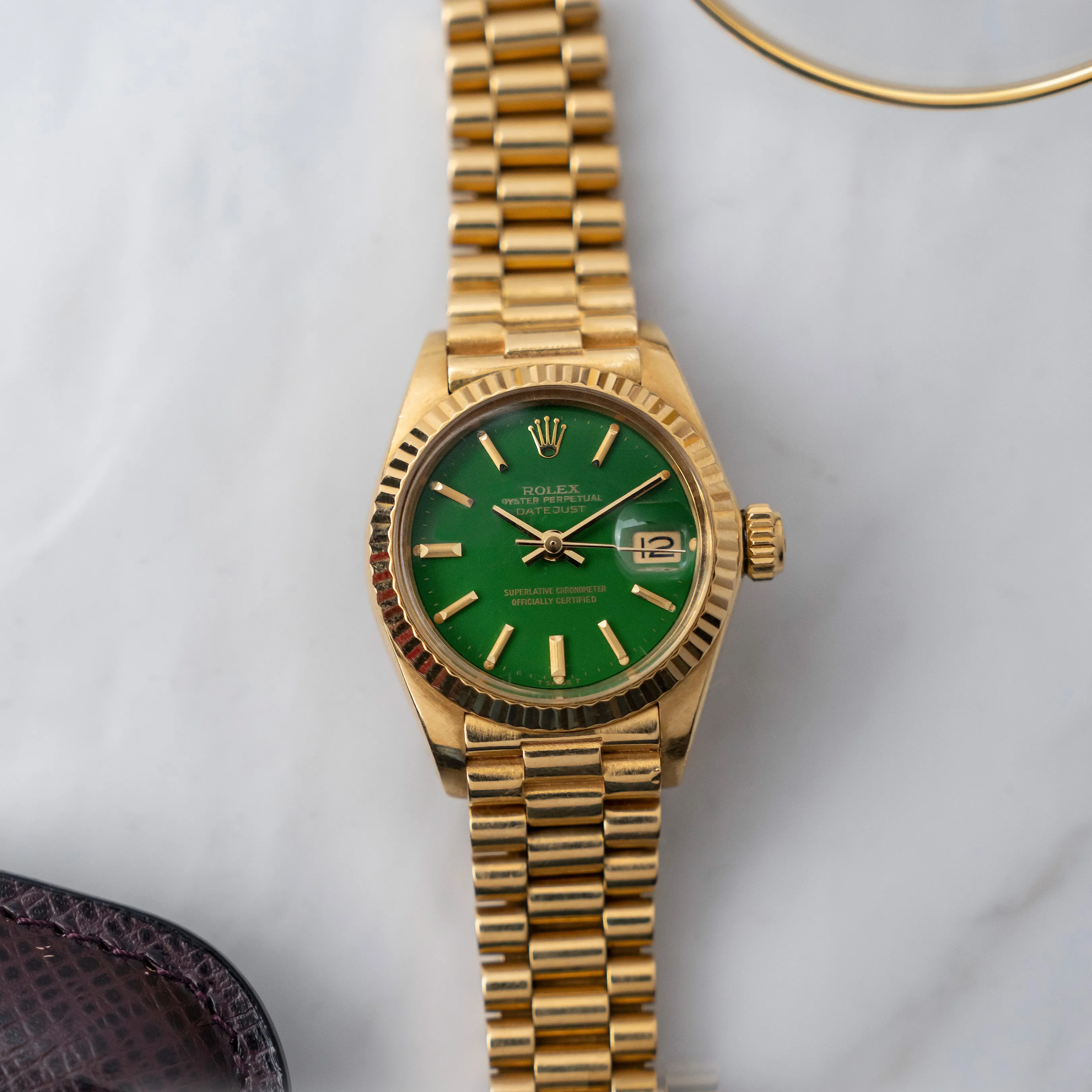 1979 Rolex Datejust Green Stella Dial Ref. 6917