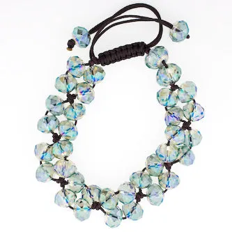 2-Row Crystal Pull String Bracelet