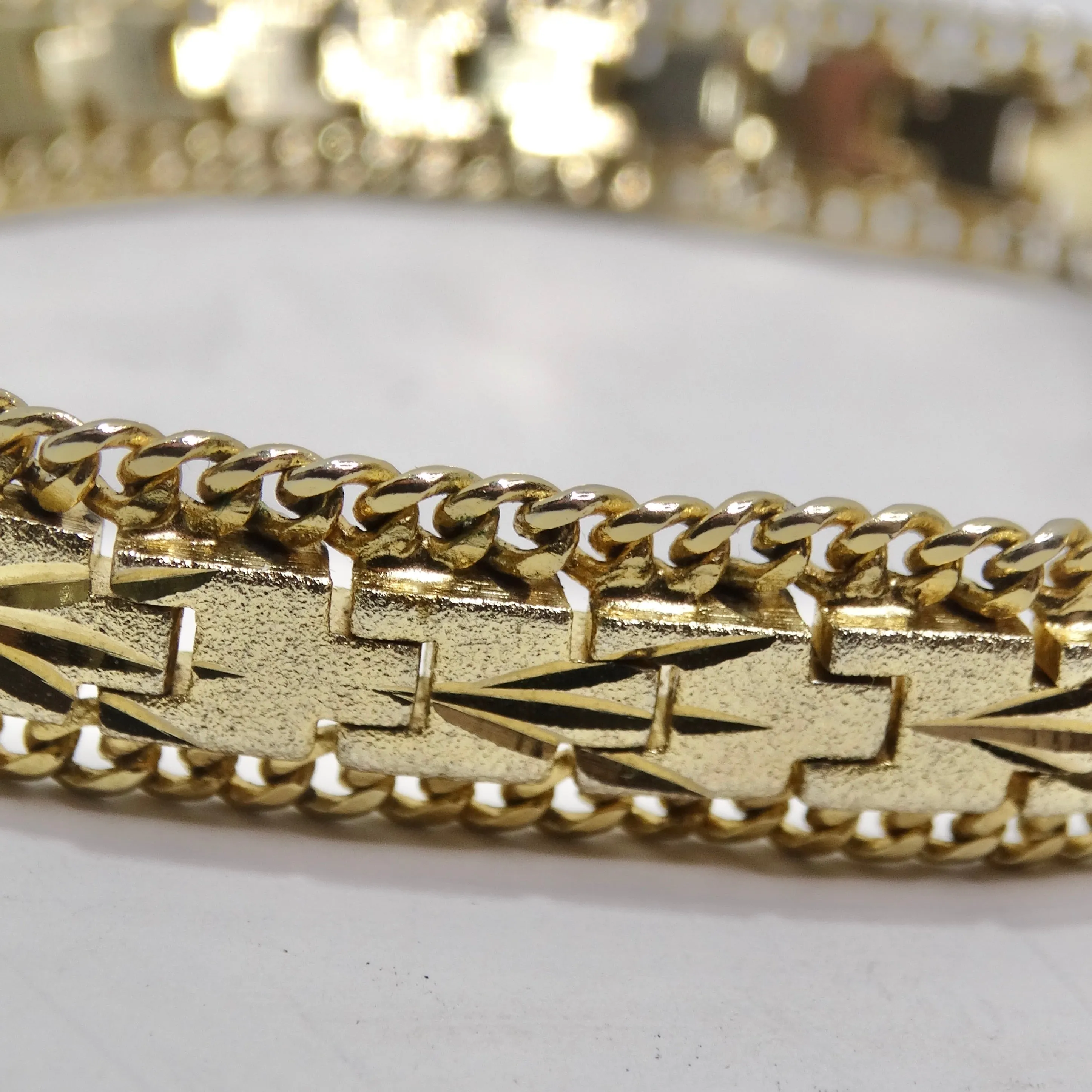 24K Gold Plated 1960s Chain Bracelet
