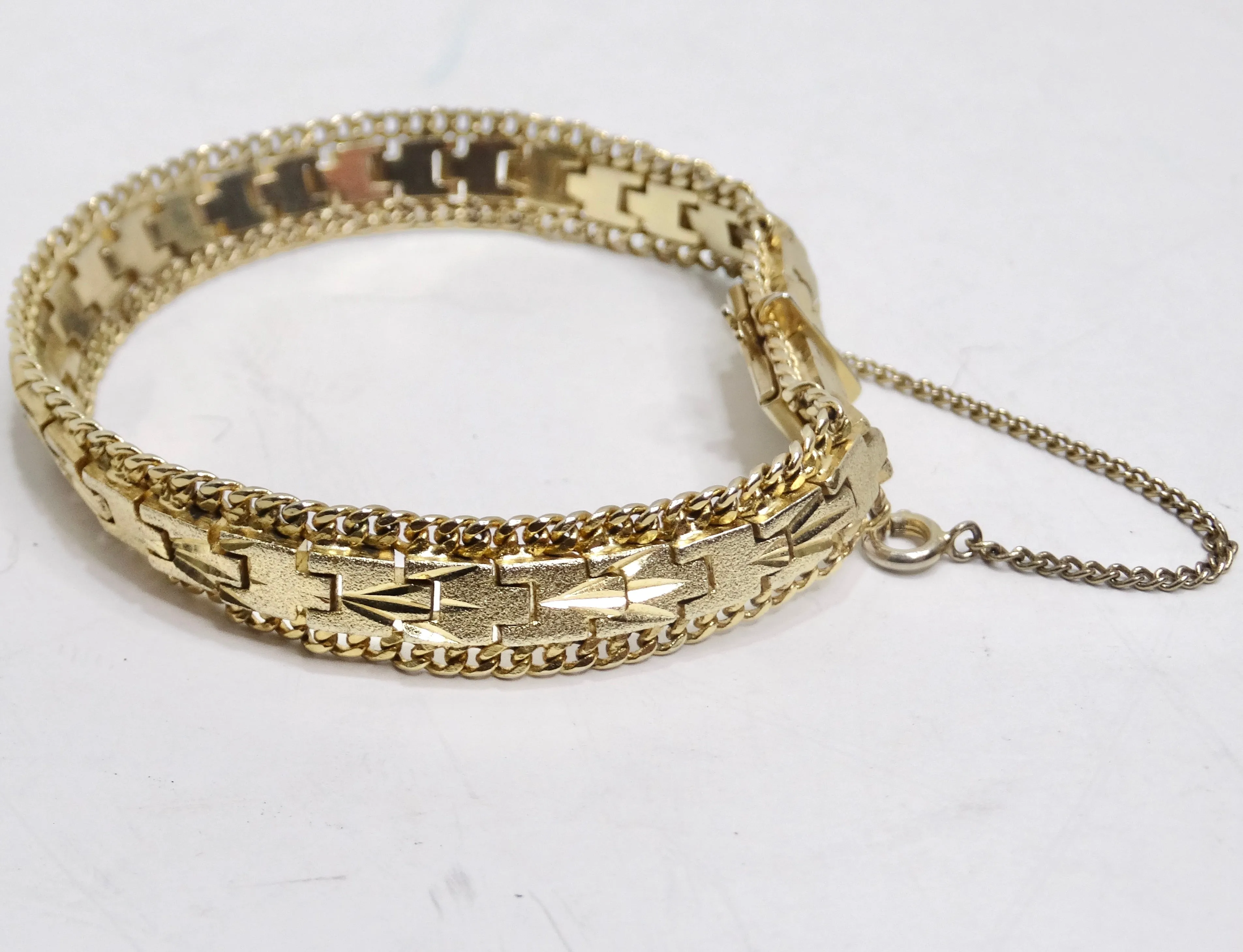 24K Gold Plated 1960s Chain Bracelet