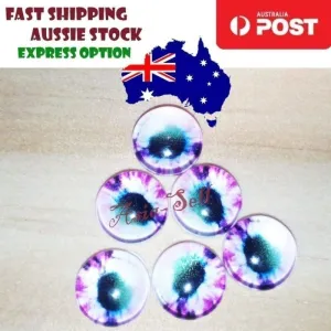30pcs Round 12mm Glass Eyes Dragon Lizard Frog Eyeballs Model D