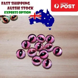 30pcs Round 12mm Glass Eyes Dragon Lizard Frog Eyeballs Model J
