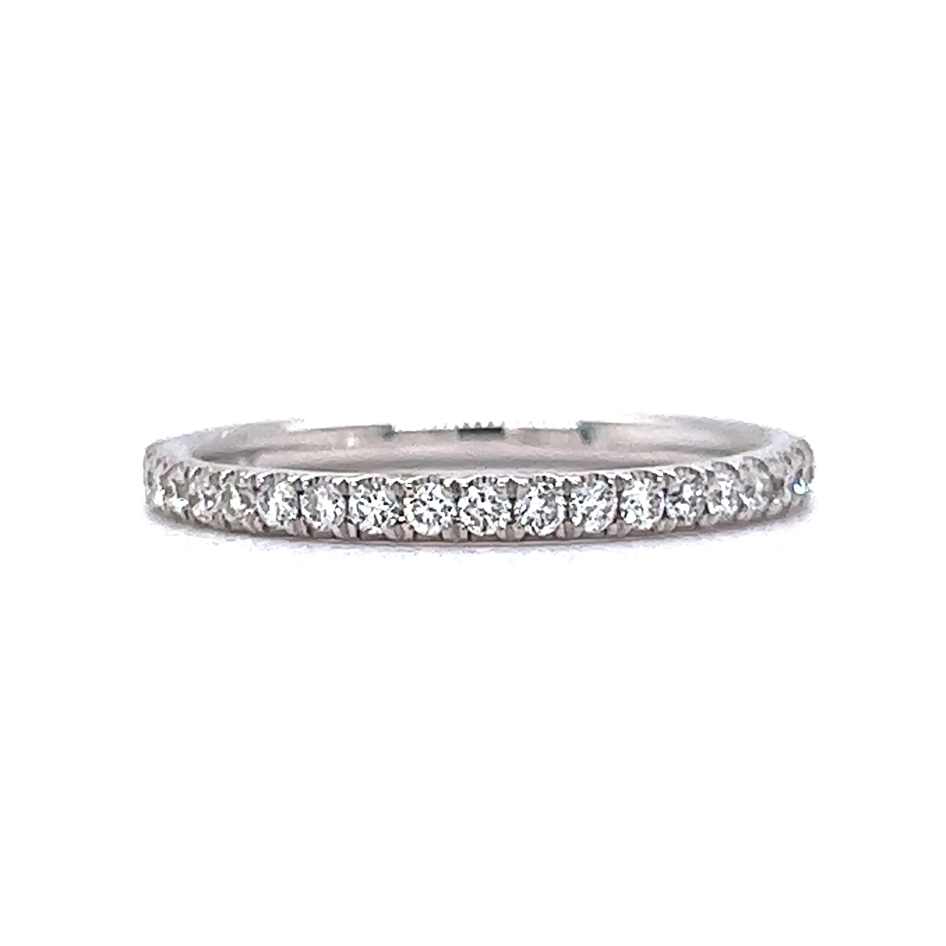 .36 Round Brilliant Diamond Wedding Band in 14k White Gold