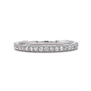.36 Round Brilliant Diamond Wedding Band in 14k White Gold