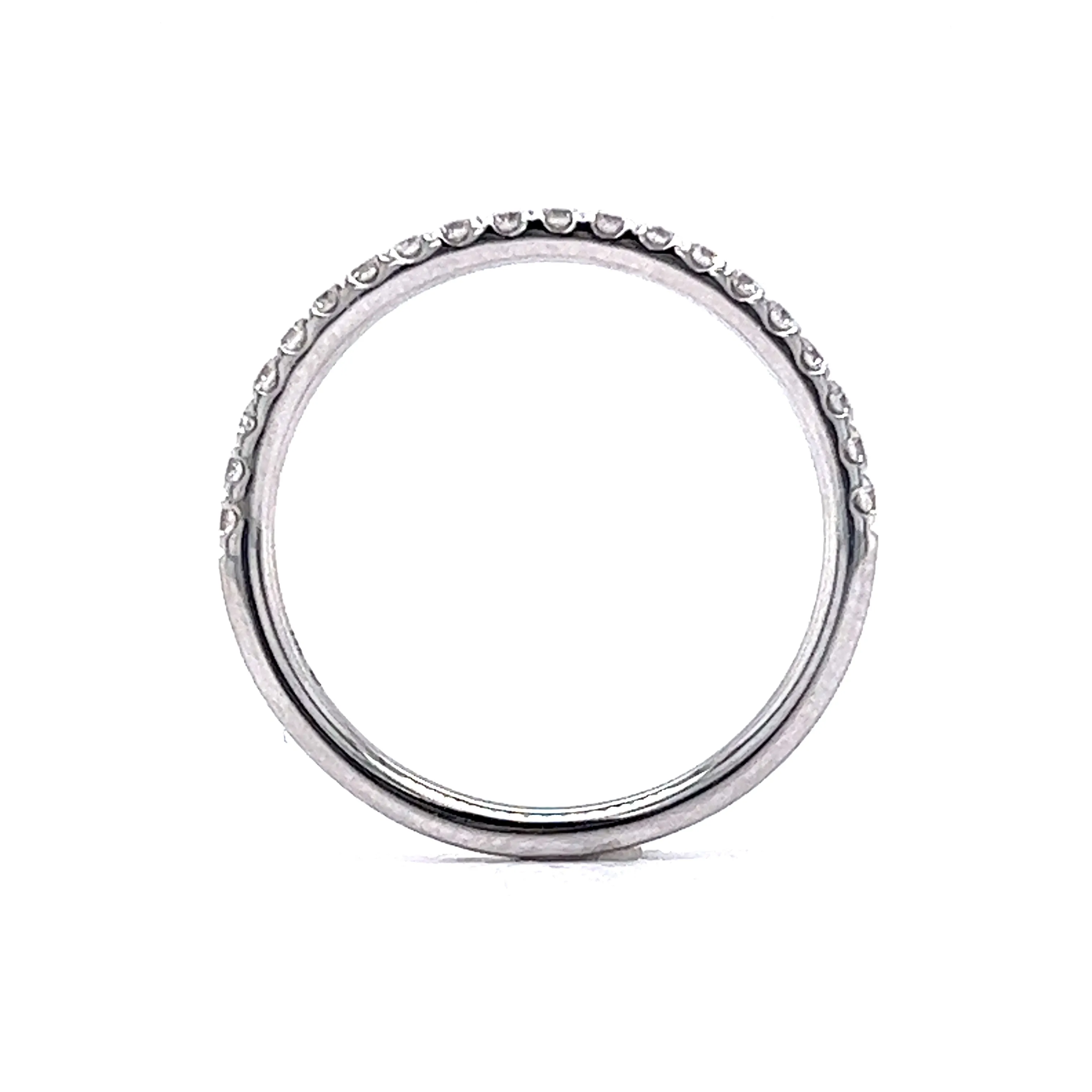 .36 Round Brilliant Diamond Wedding Band in 14k White Gold