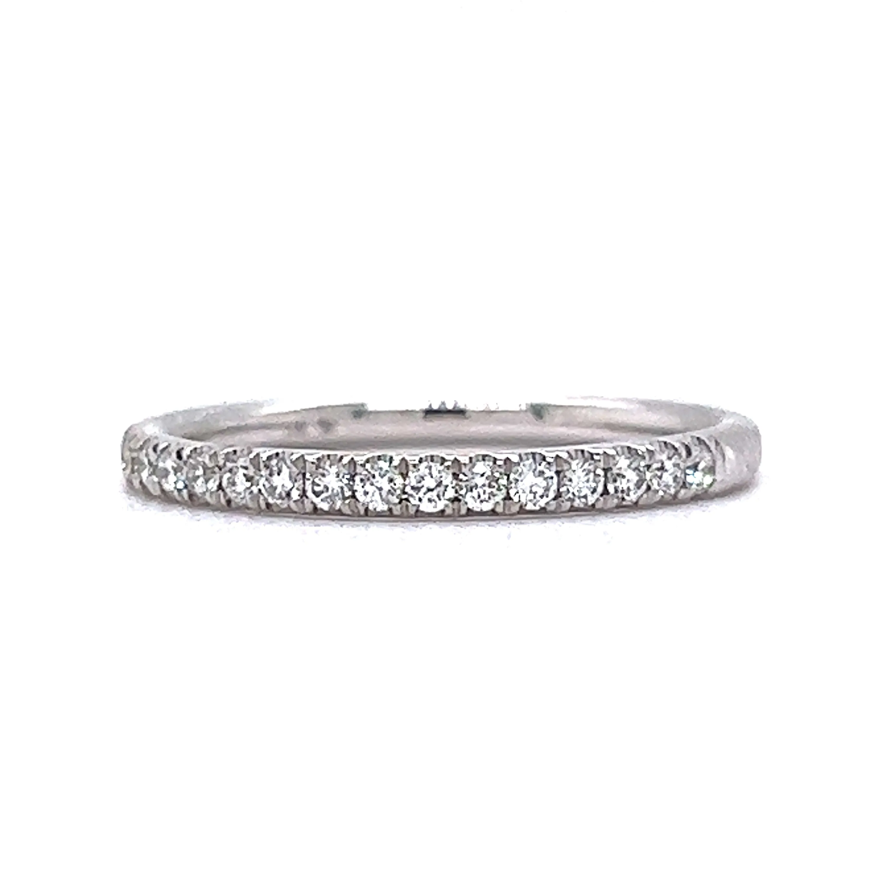 .36 Round Brilliant Diamond Wedding Band in 14k White Gold