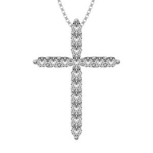4 Prong Diamond 1/2 Ct.Tw. Cross Pendant