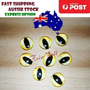 50pcs Round 6mm Glass Eyes Dragon Lizard Frog Eyeballs Model C