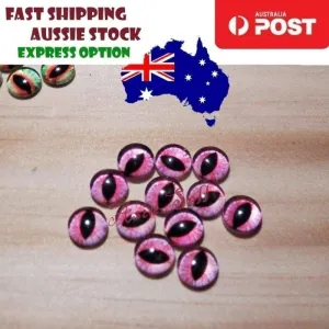 50pcs Round 6mm Glass Eyes Dragon Lizard Frog Eyeballs Model J