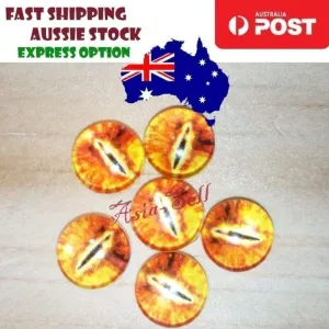 50pcs Round 6mm Glass Eyes Dragon Lizard Frog Eyeballs Model L