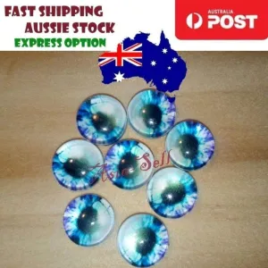 50pcs Round 8mm Glass Eyes Dragon Lizard Frog Eyeballs Model K