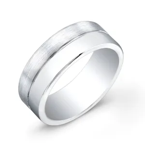 8mm Half Brushed Cobalt Band | Italgem Steel