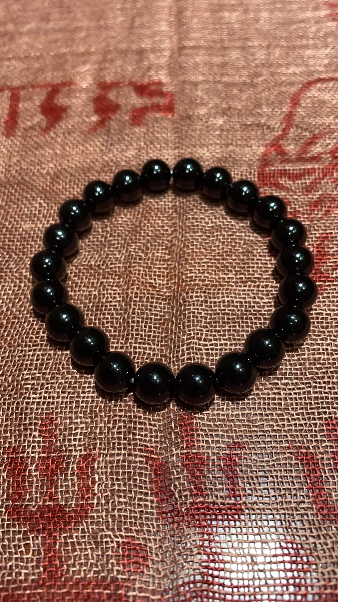 8MM Onyx Bead Bracelet