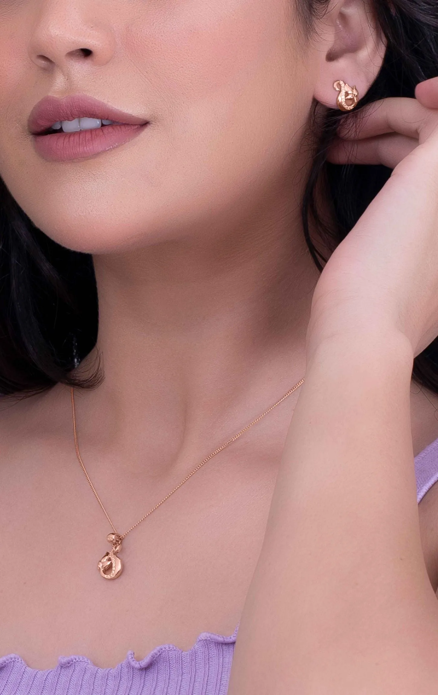 925 Sterling Silver Graceful Swan Pendant Set