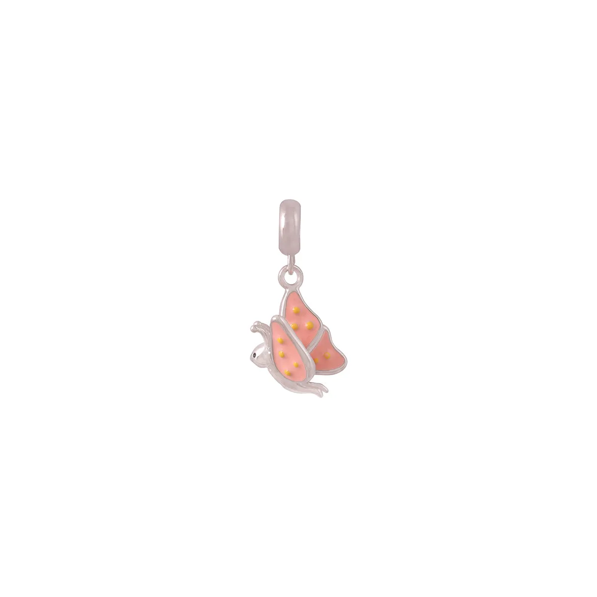 925 Sterling Silver Peach Butterfly Pendant