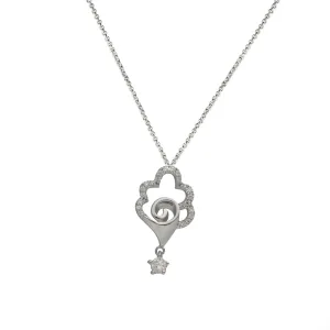 925 Sterling Silver Silver Floral Pendant