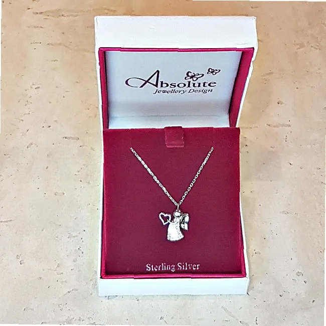 Absolute Kids Sterling Silver Angel Pendant and Chain - HCP214