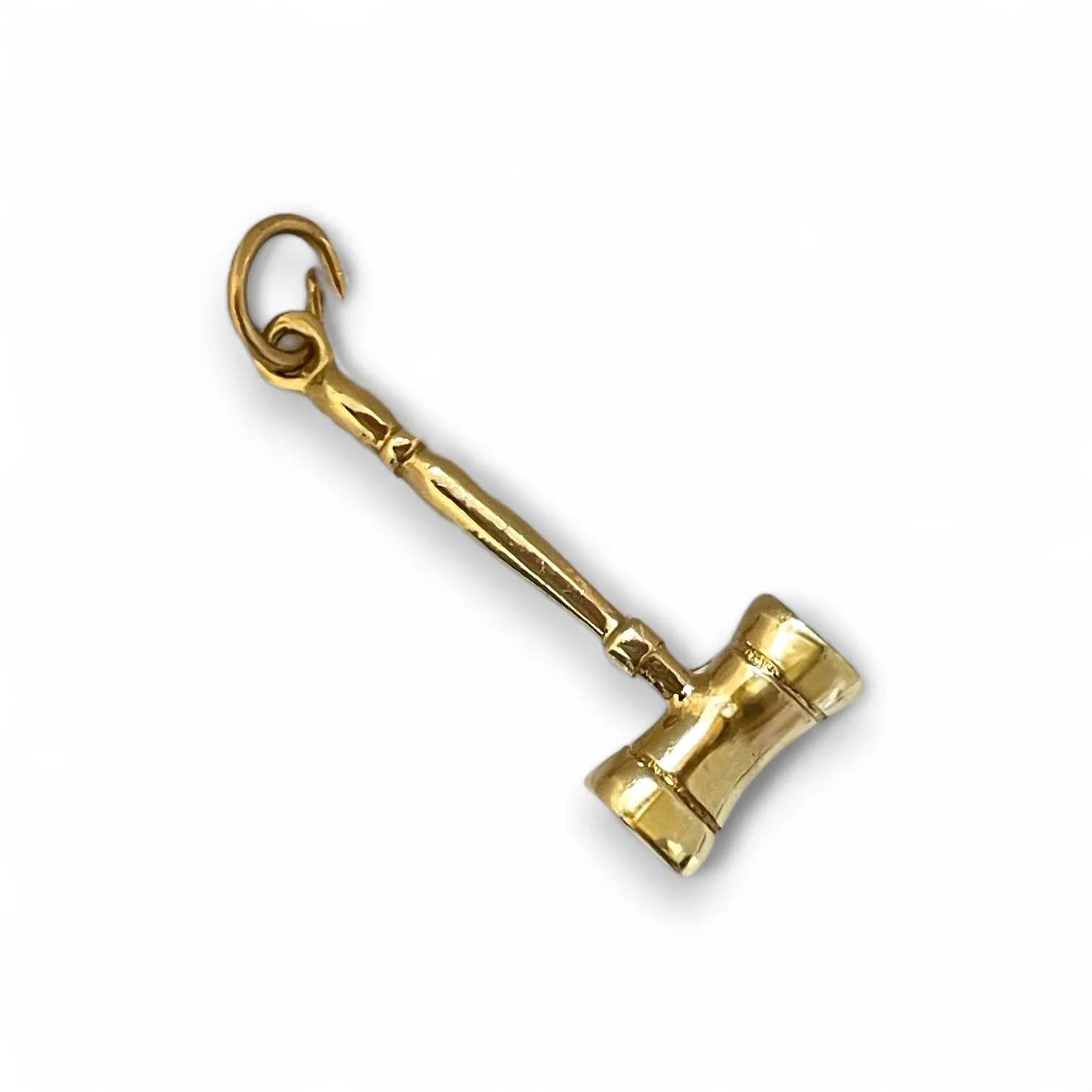 Antique Yellow Gold Gavel Pendant