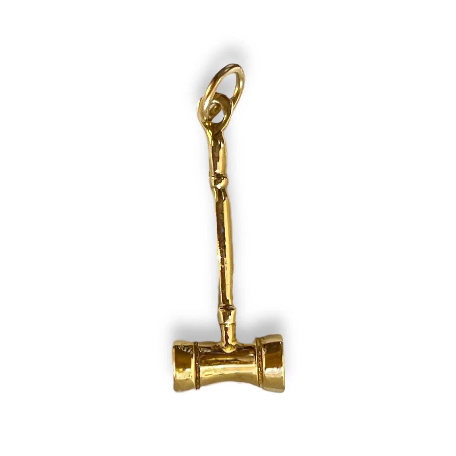 Antique Yellow Gold Gavel Pendant