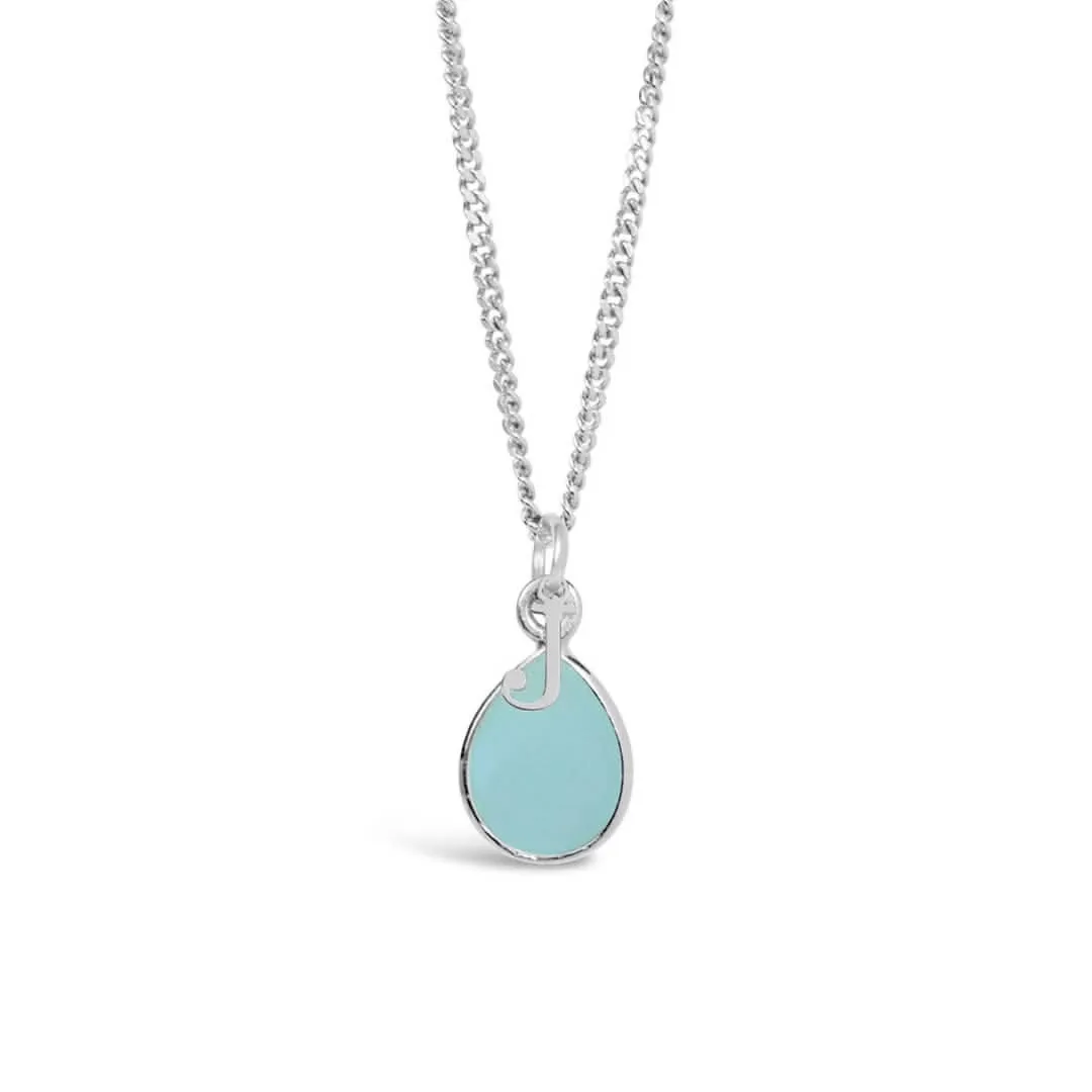 Aqua Chalcedony Necklace | Silver | March Birthstone