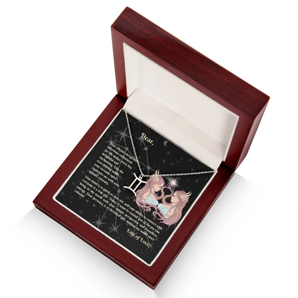 Astrology Gift for Women: GEMINI Zodiac Sign Pendant - Perfect Horoscope Jewelry
