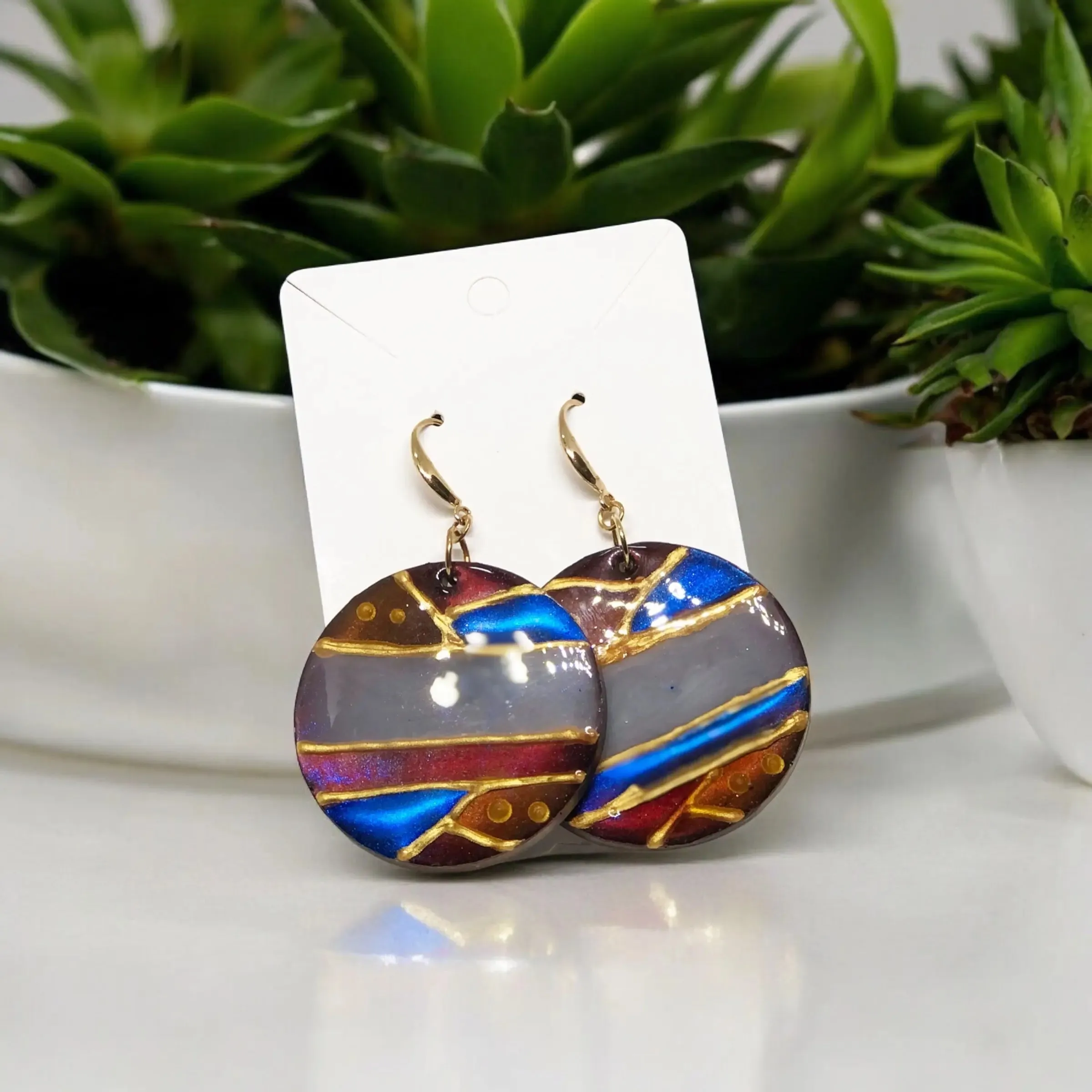 Aztec yin Yang Earrings