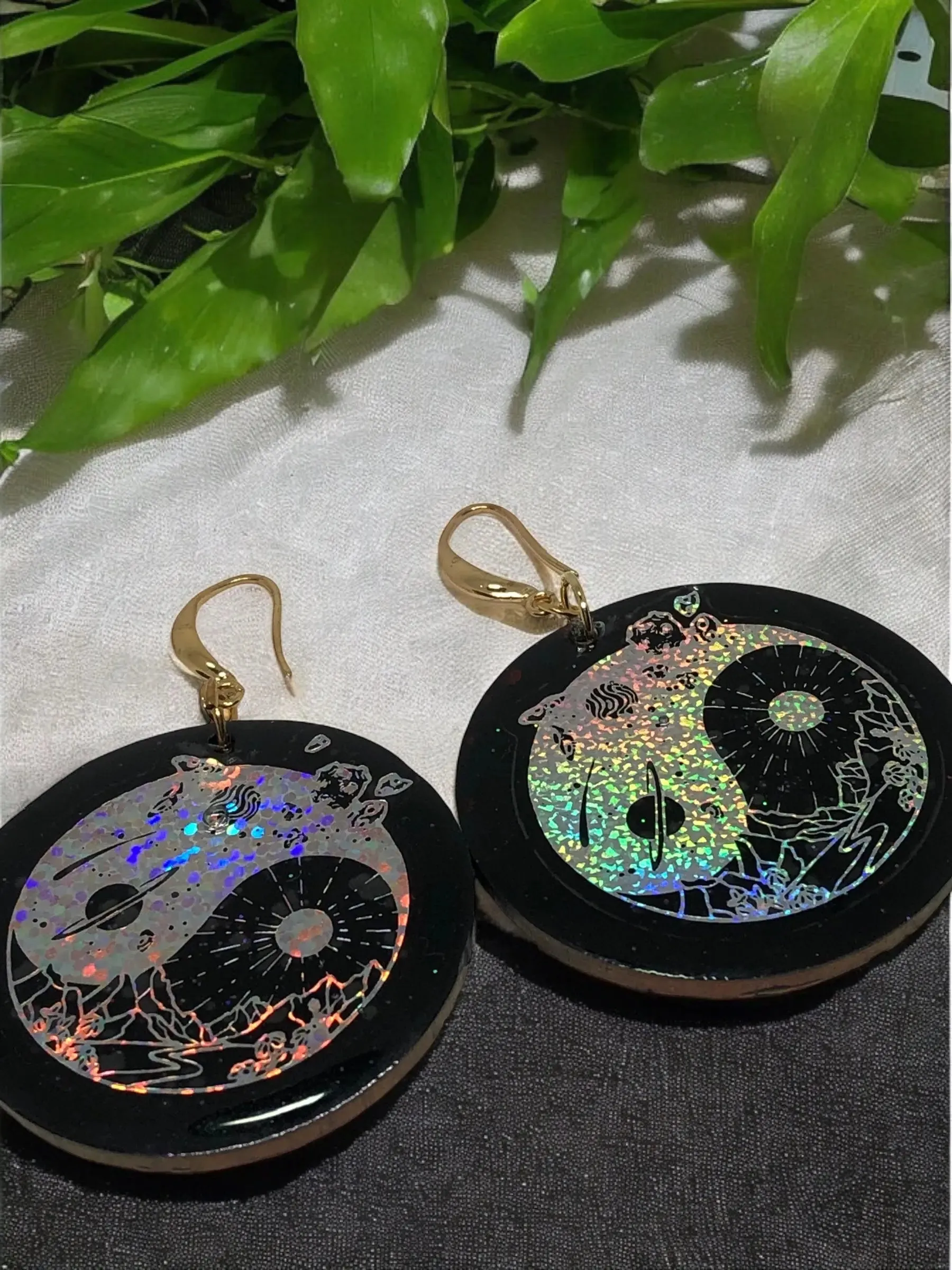 Aztec yin Yang Earrings