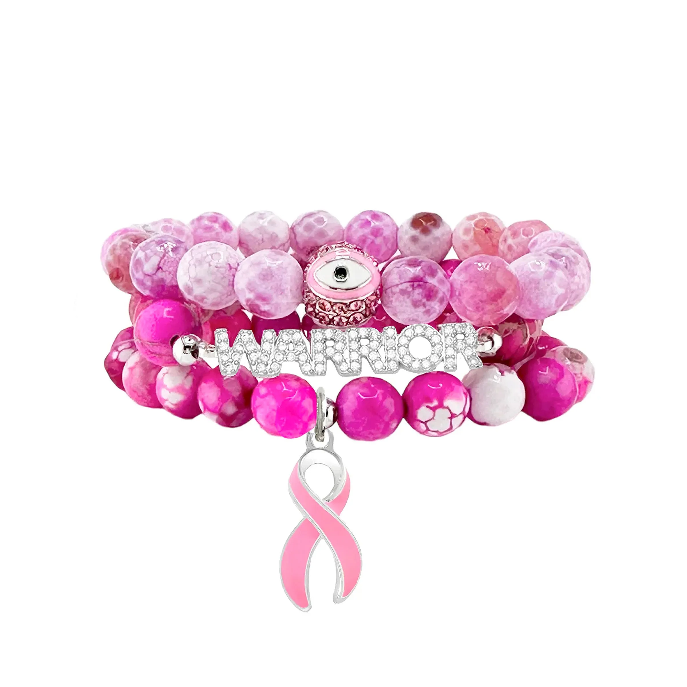 Babs Warrior Breast Cancer Awareness Collection of Bracelets