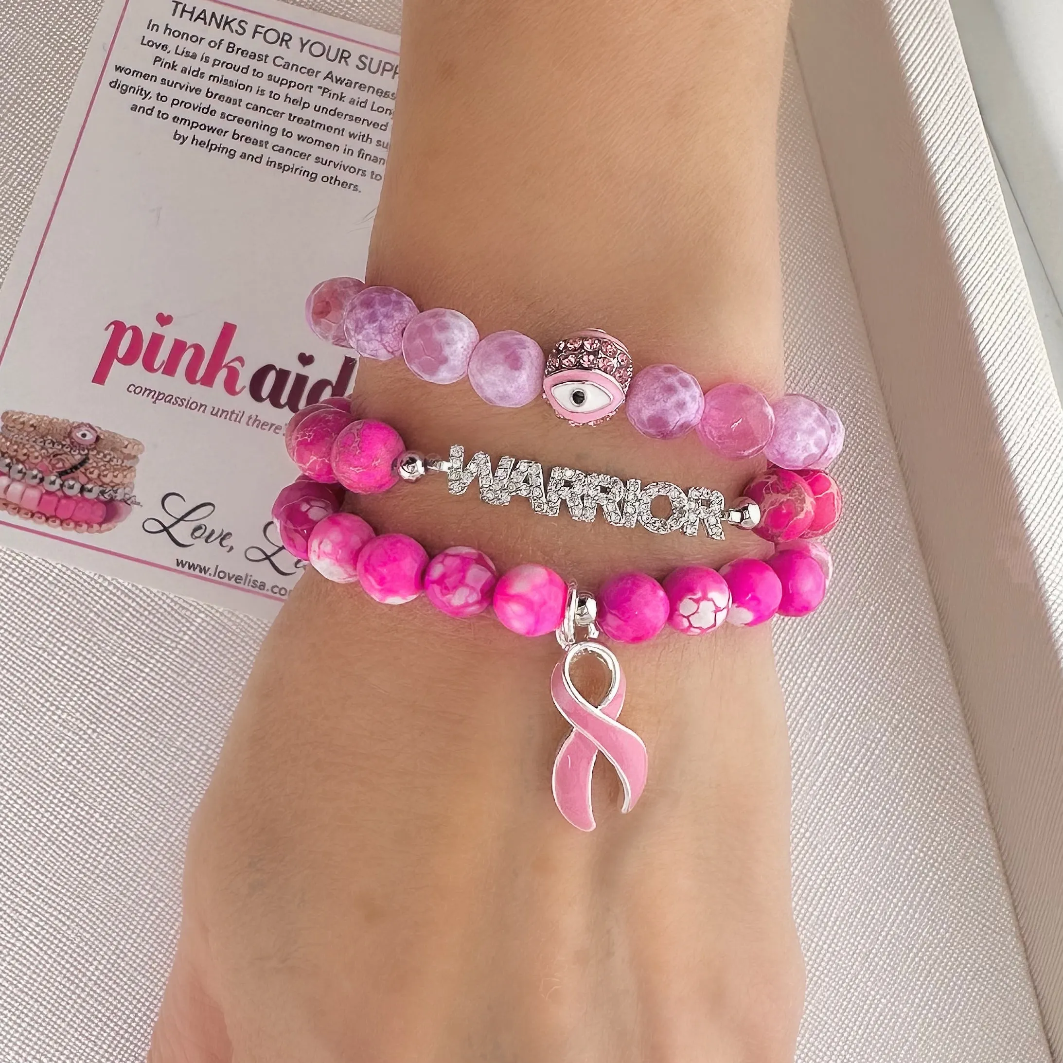 Babs Warrior Breast Cancer Awareness Collection of Bracelets