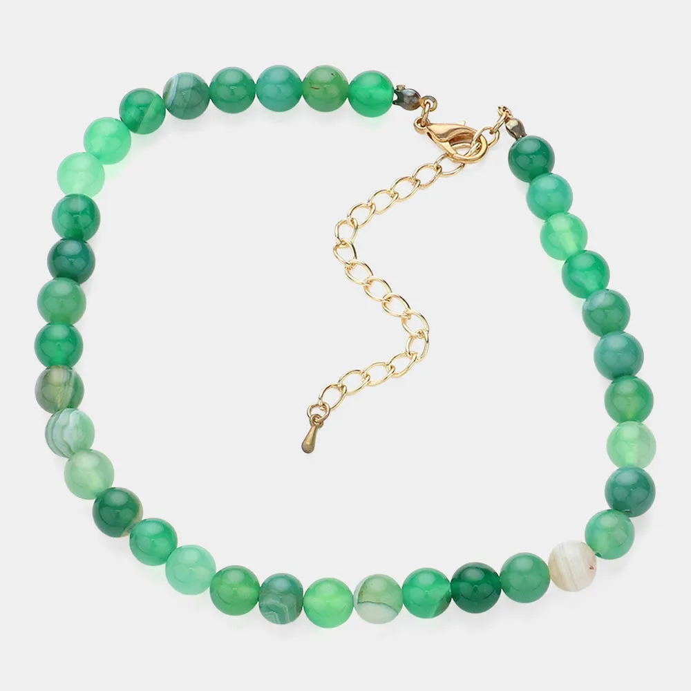 Beaded Jade Necklace