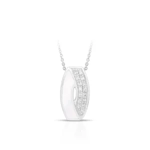 Belle Etoile Pirouette Pendant - White Mother-of-Pearl & White Stone