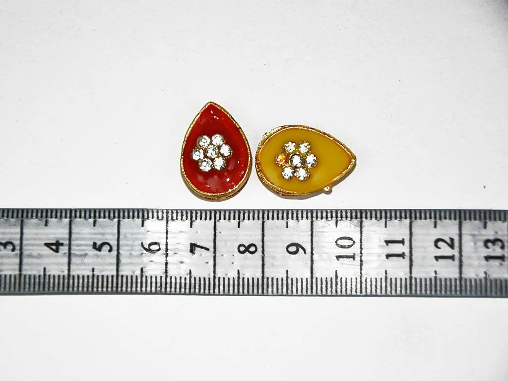 Black Designer Drop Kundan Beads