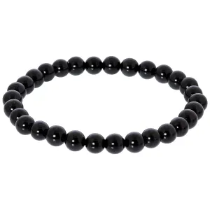 Black Obsidian 8mm Round Beads Handmade Stretch Unisex Bracelets