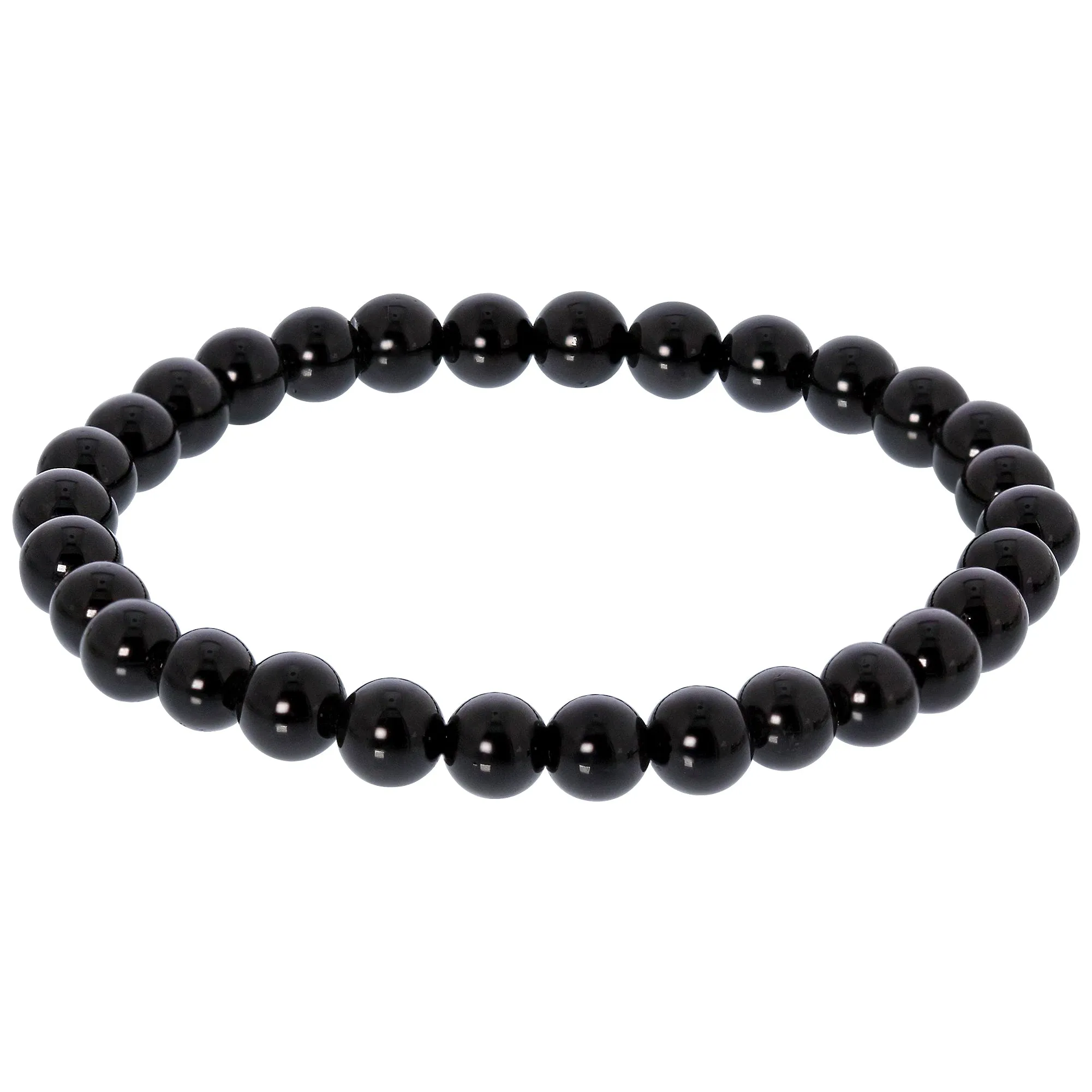 Black Obsidian 8mm Round Beads Handmade Stretch Unisex Bracelets