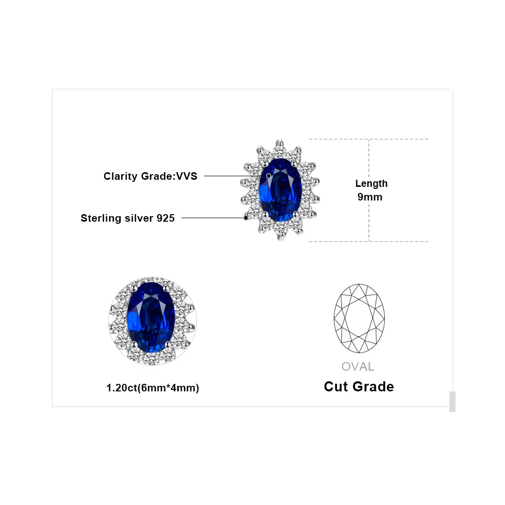 Blue Sapphire Stud Earrings