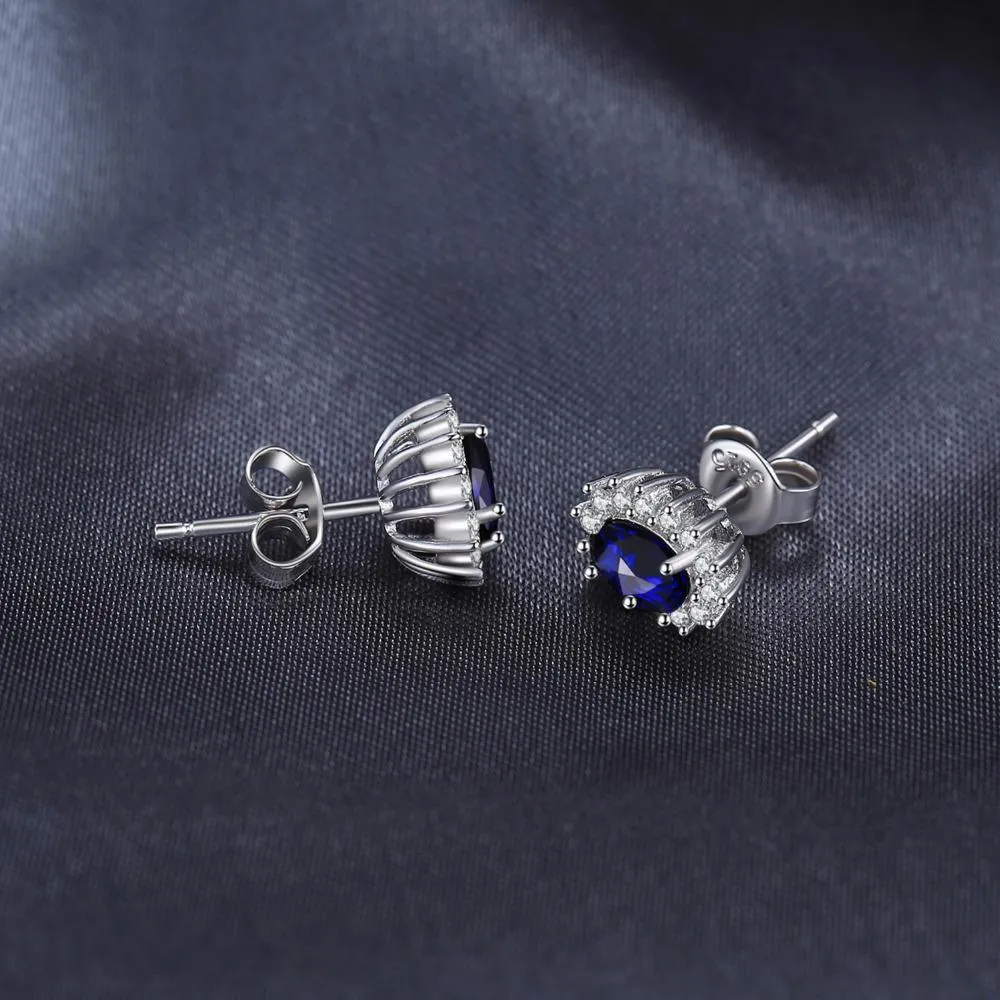 Blue Sapphire Stud Earrings
