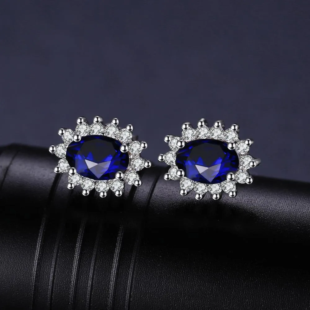 Blue Sapphire Stud Earrings