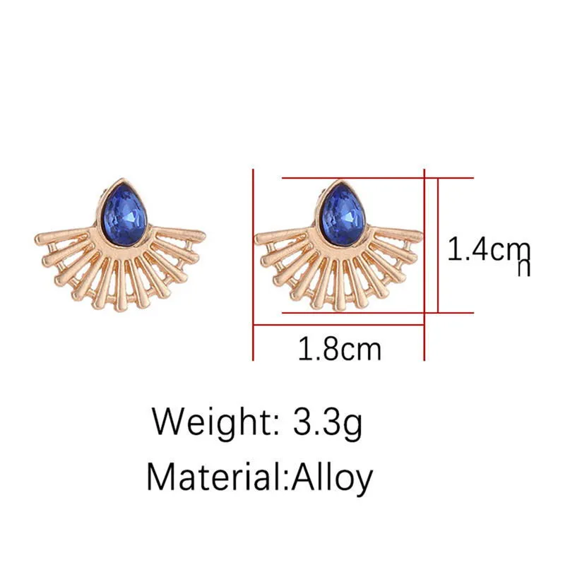 Bohemian Vintage Stud Earrings sector shaped