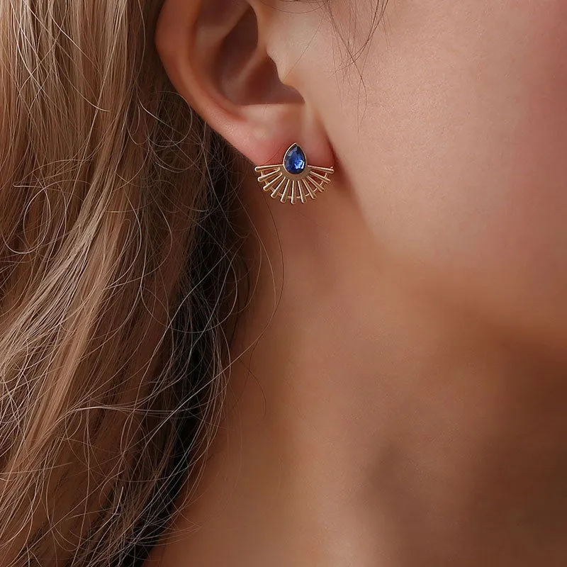 Bohemian Vintage Stud Earrings sector shaped