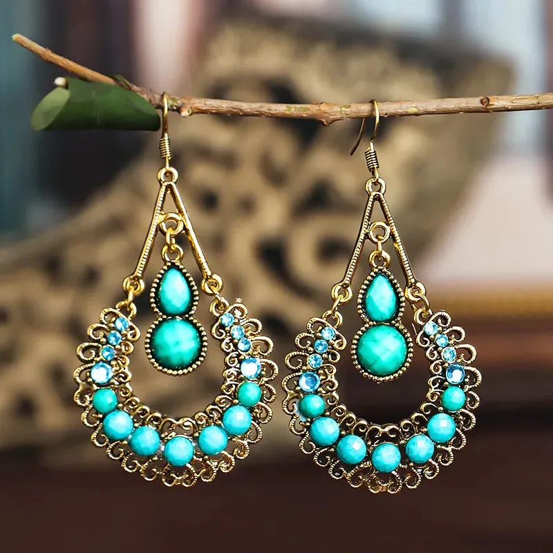 Bohemian Water Drop Vintage Earrings for Women