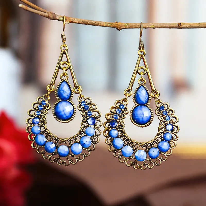 Bohemian Water Drop Vintage Earrings for Women