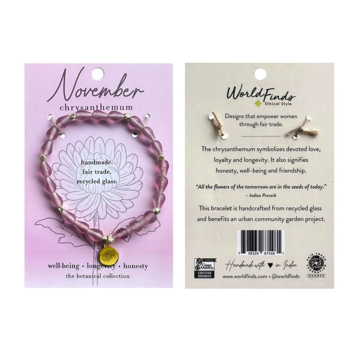 Botanical Birth Month Bracelets